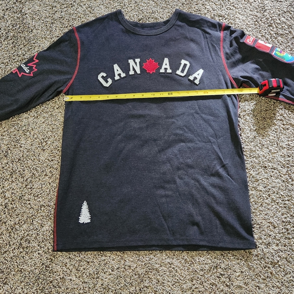 Gray Canada Sweatshirt with Red Stitching - Picture 2 of 8